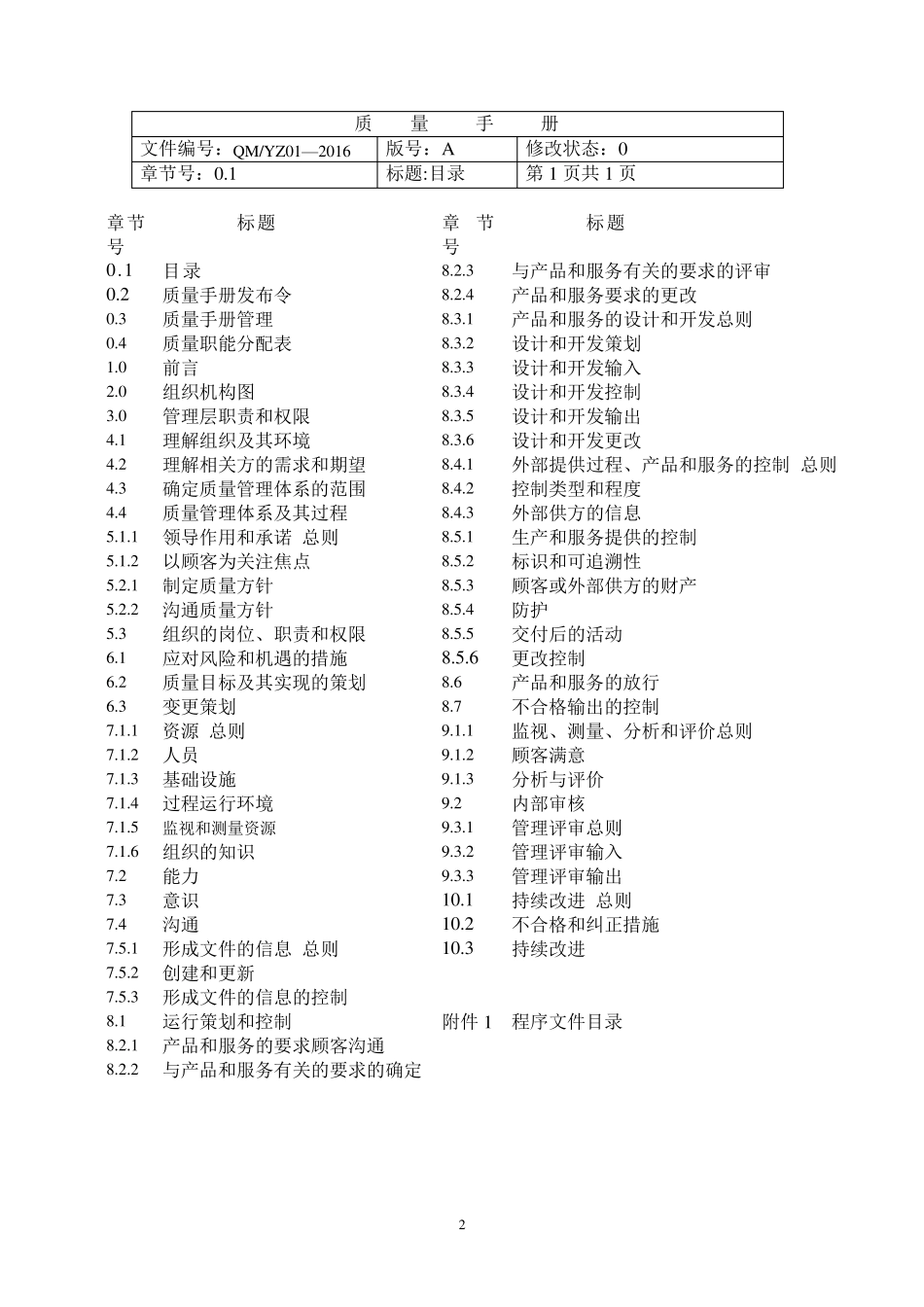 2015新版质量手册ISO9001_第2页