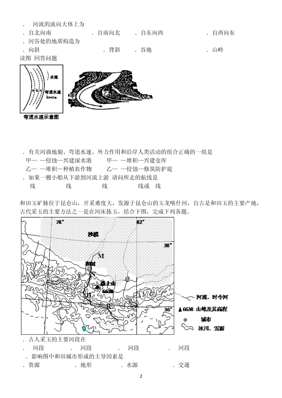 2015河流地貌练习题_第2页