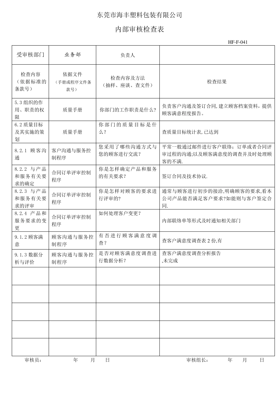 2015版体系内审记录_第3页