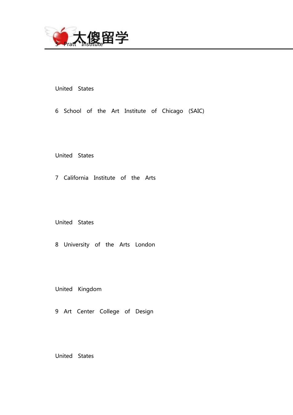 2015艺术设计专业世界大学排名_第2页
