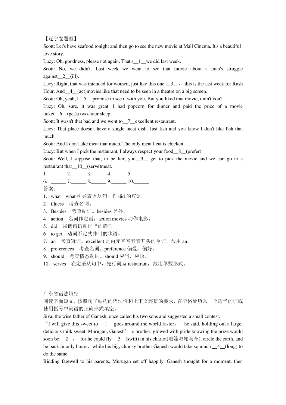 2015英语高考语法填空训练_第1页