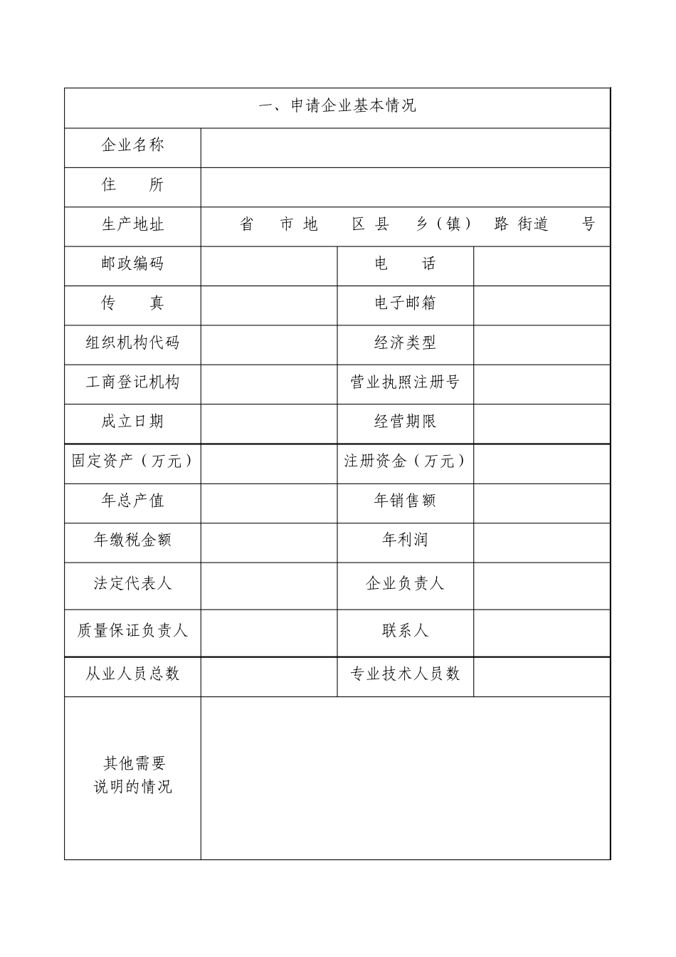 2016全国工业产品生产许可证申请书_第3页