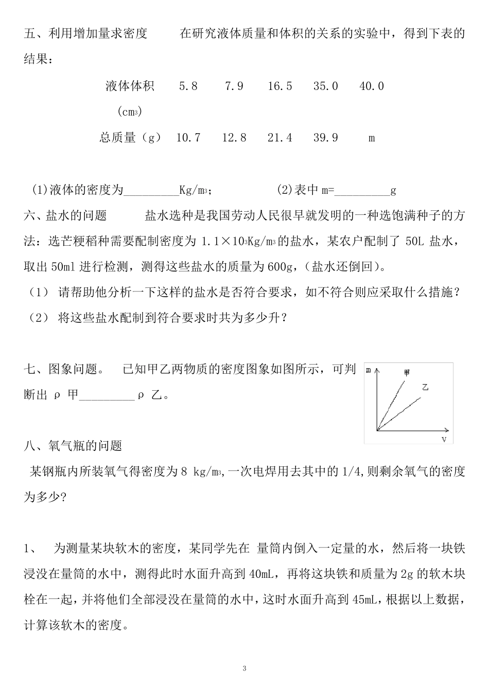 2016初二物理密度典型计算题_第3页