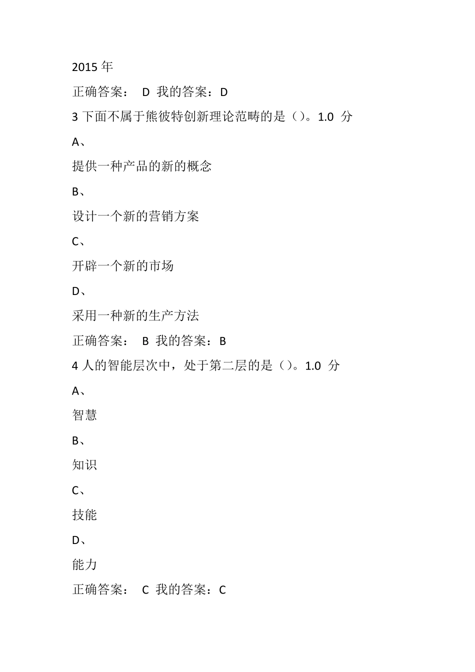 2016尔雅考试答案(创新中国)_第2页