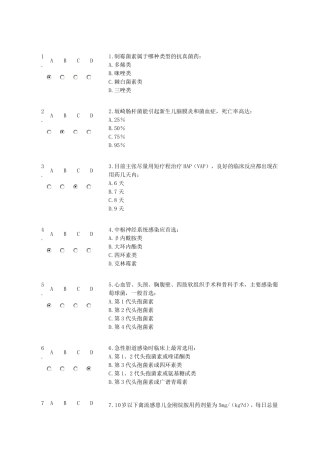 2016山东华医网继续教育公共课程抗菌药物合理应用试题及答案
