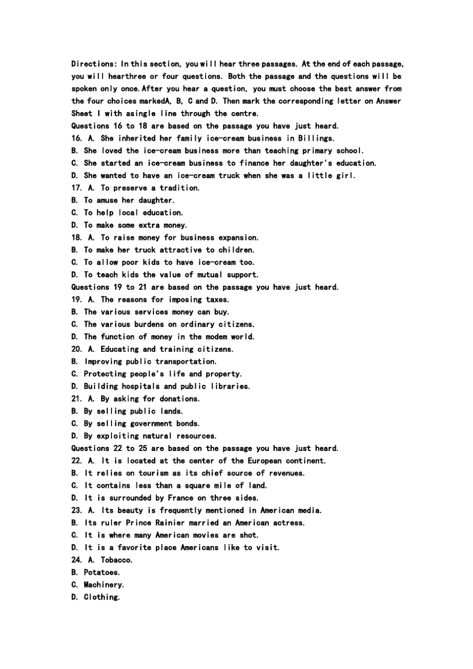 2016年12月大学英语四级真题及答案第二套_第3页