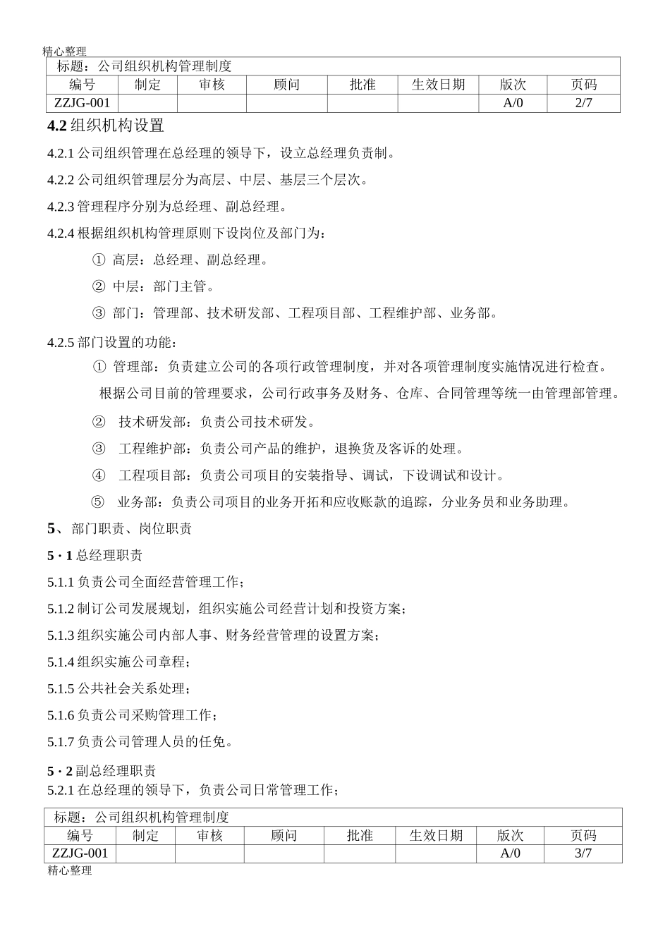 公司组织机构管理制度93727_第2页