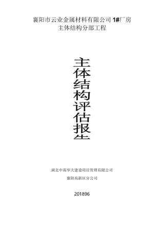 监理主体评估报告