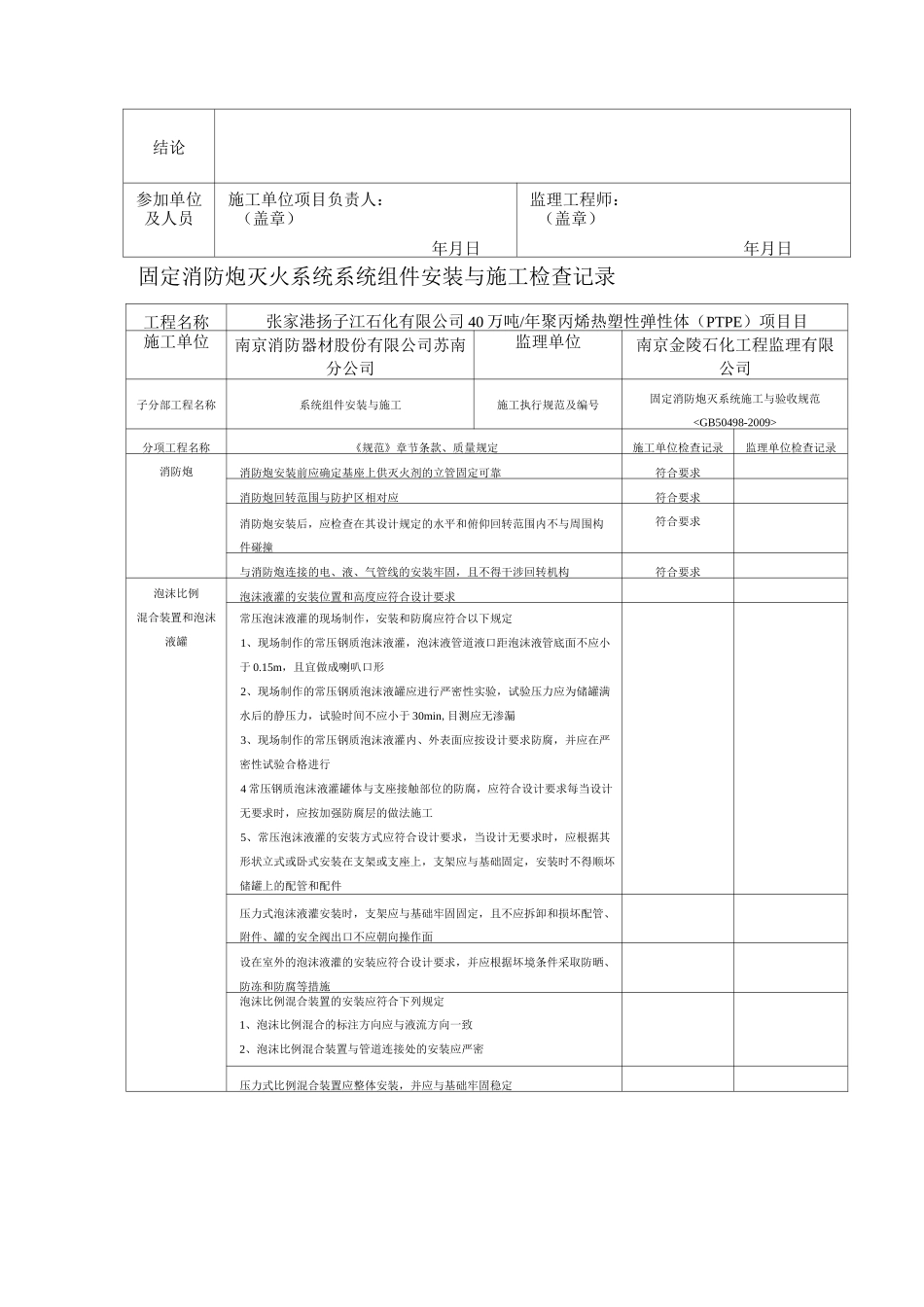 固定消防炮灭火系统验收资料表_第2页
