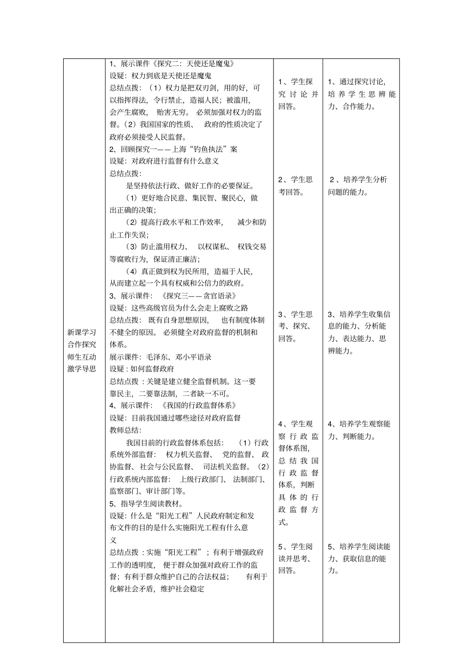 权力的行使需要监督教学设计_第3页