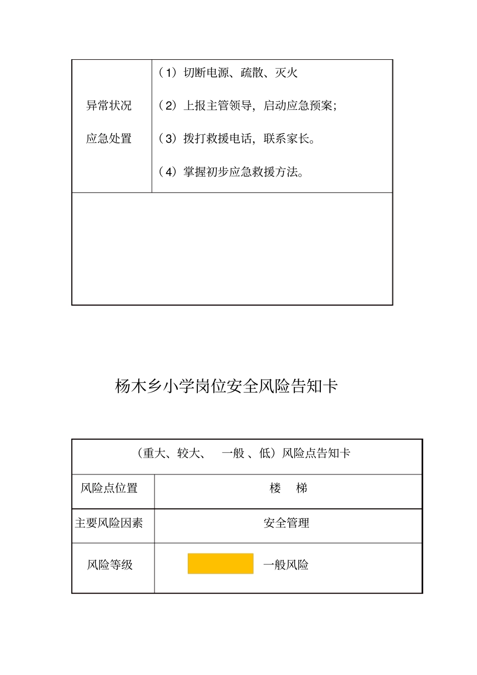 杨木小学重大风险点公告栏_第3页