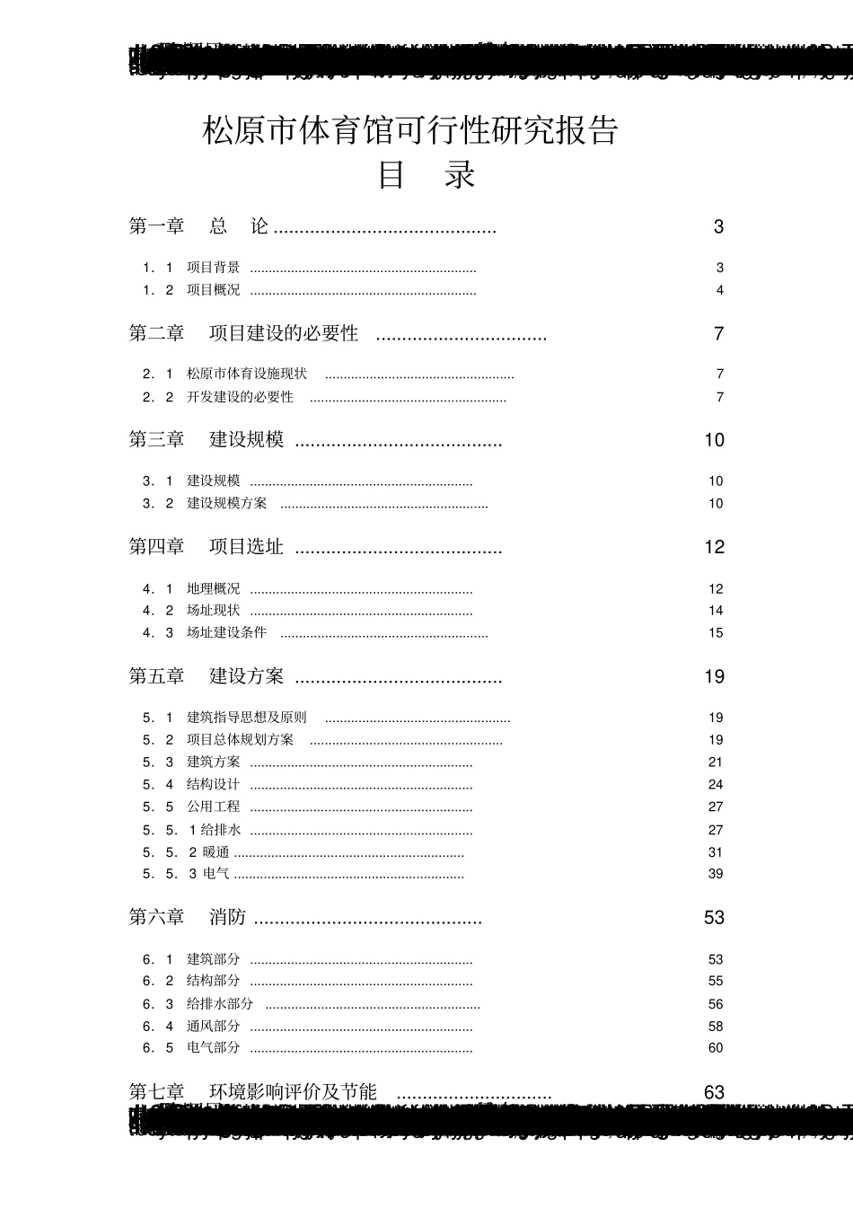 松原体育馆项目可行性研究报告_第1页