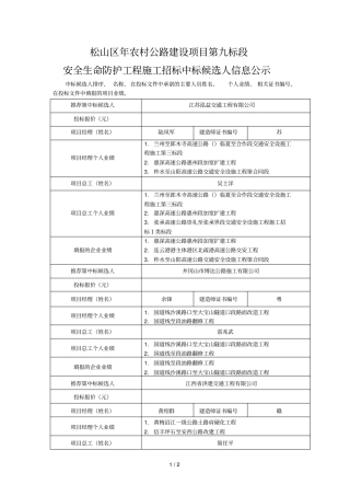 松山区2019年农村公路建设项目第九标段