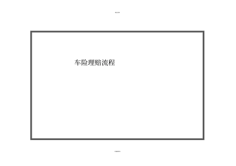 极详细的保险公司车险理赔内部处理流程_第1页