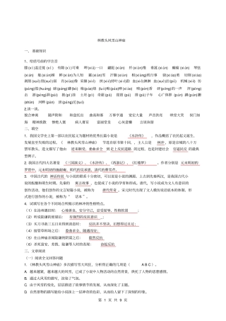 林教头风雪山神庙习题集解析