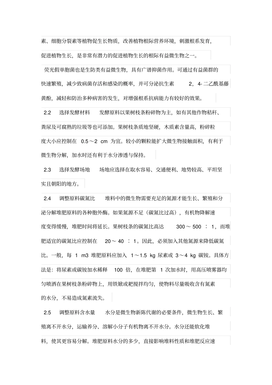 果树枝条粉碎物快速发酵堆肥技术_第2页