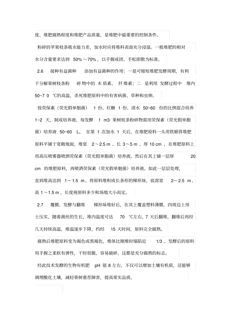 果树枝条粉碎物快速发酵堆肥技术_第3页