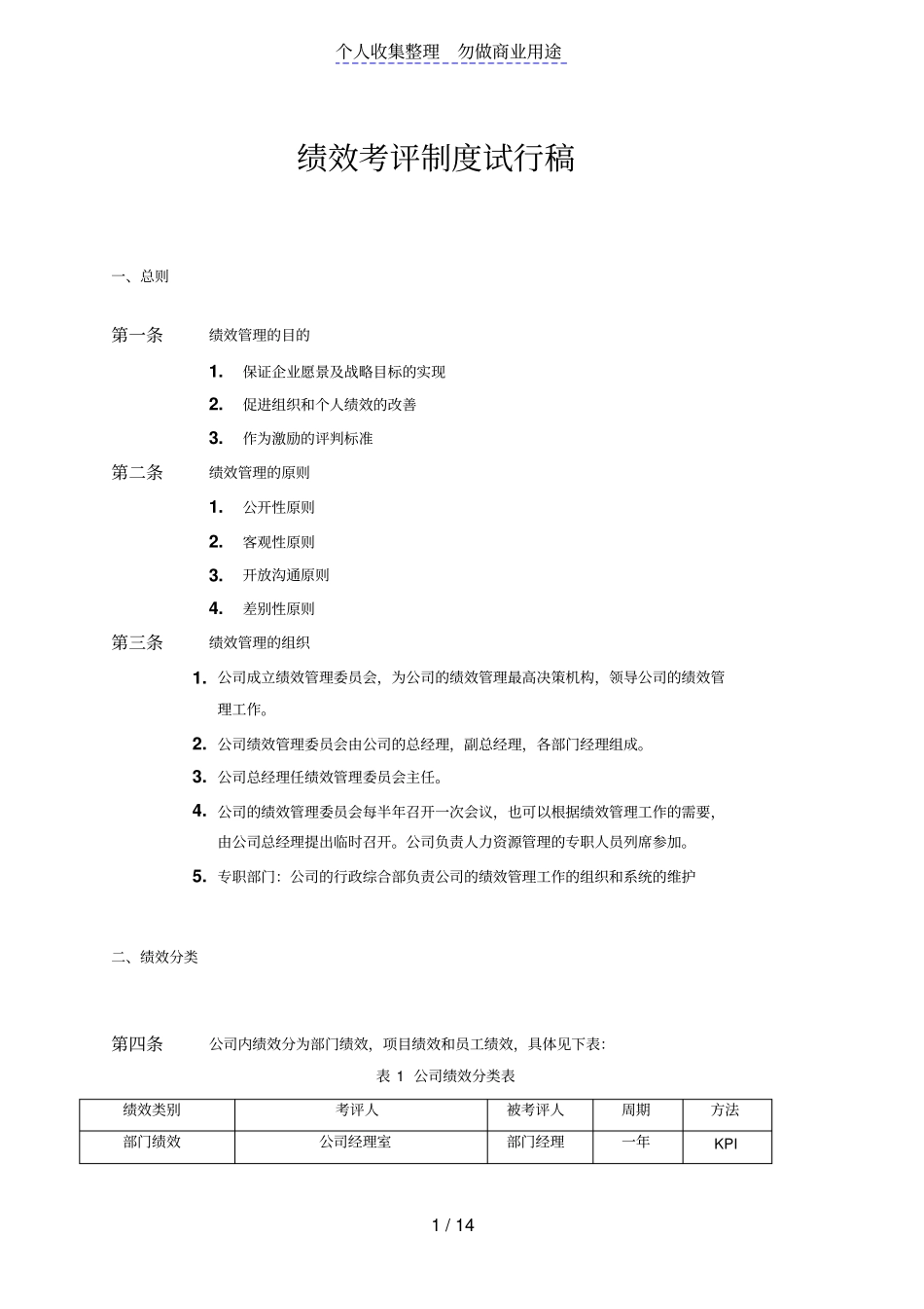 某企业管理咨询公司绩效考核制度文件_第1页