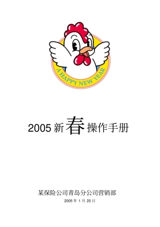 某保险公司2005新春操作手册