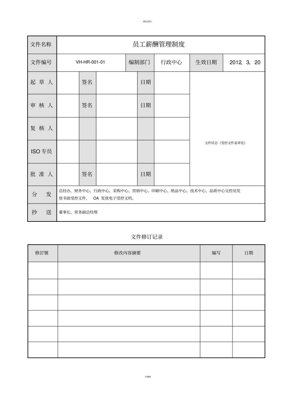 某公司员工薪酬管理制度-薪酬_第1页