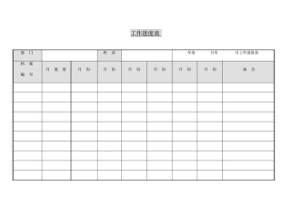 某公司工作进度表