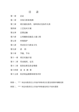 某公司年产2千吨电炉锌粉项目可行性研究报告
