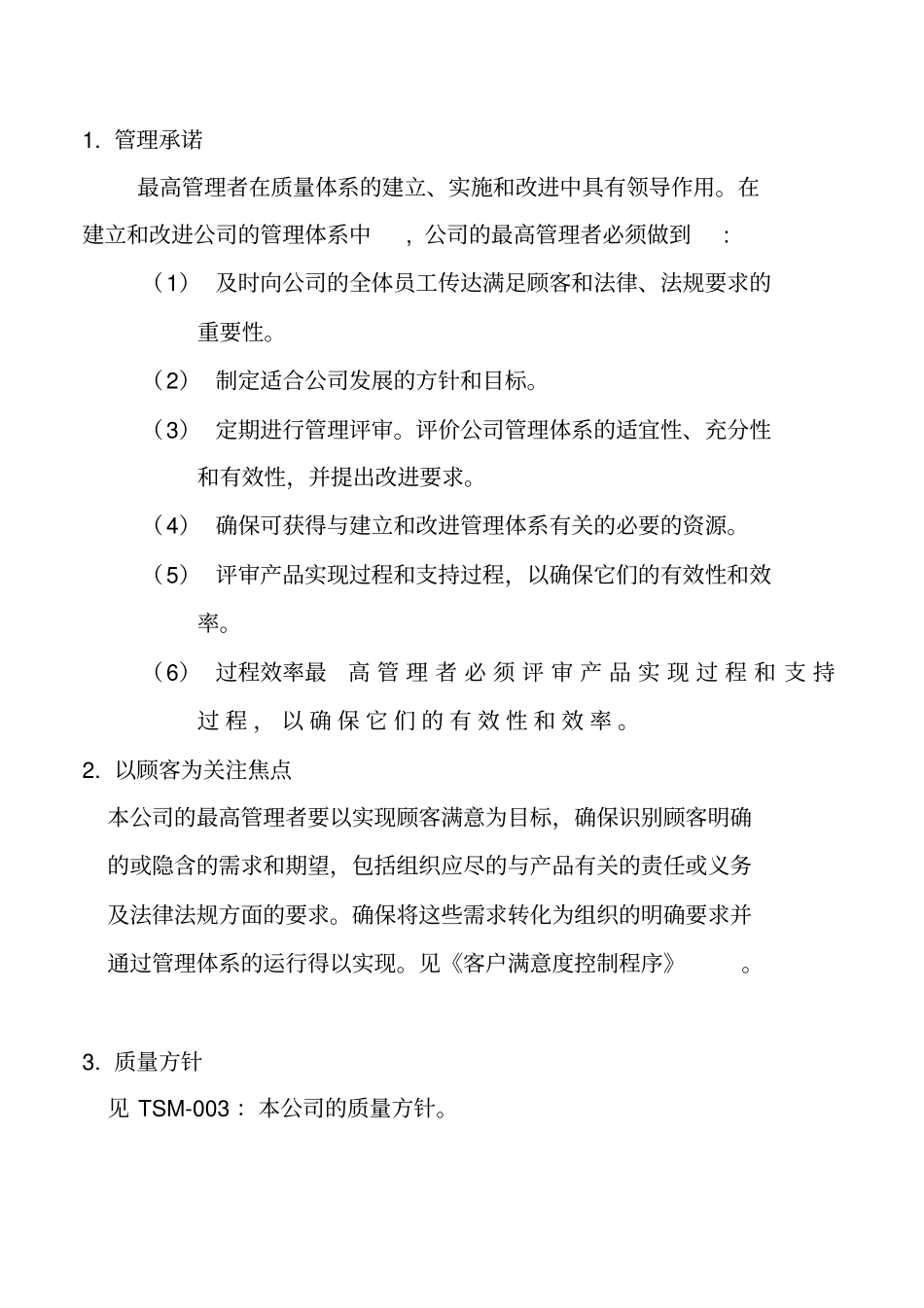 某公司建立体系管理规划_第1页