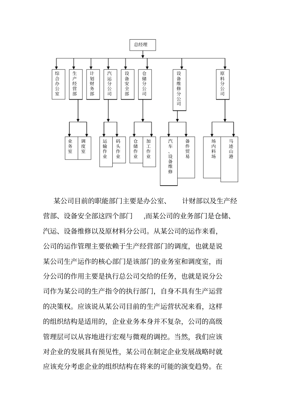 某公司组织结构的现状分析与变迁模式_第3页