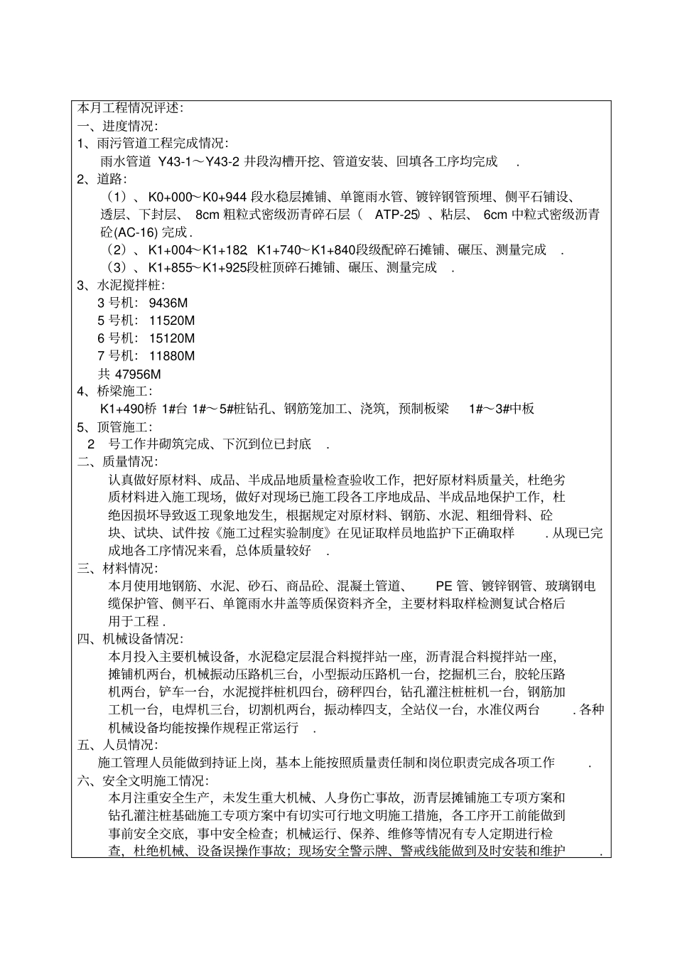 某公路工程监理月报_第3页