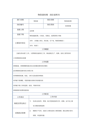 某咨询公司设计岗位说明书