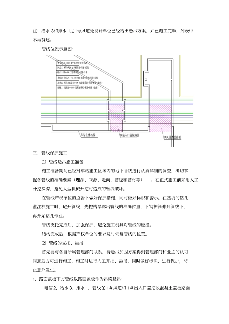 某地铁站管线悬吊施工方案_第2页