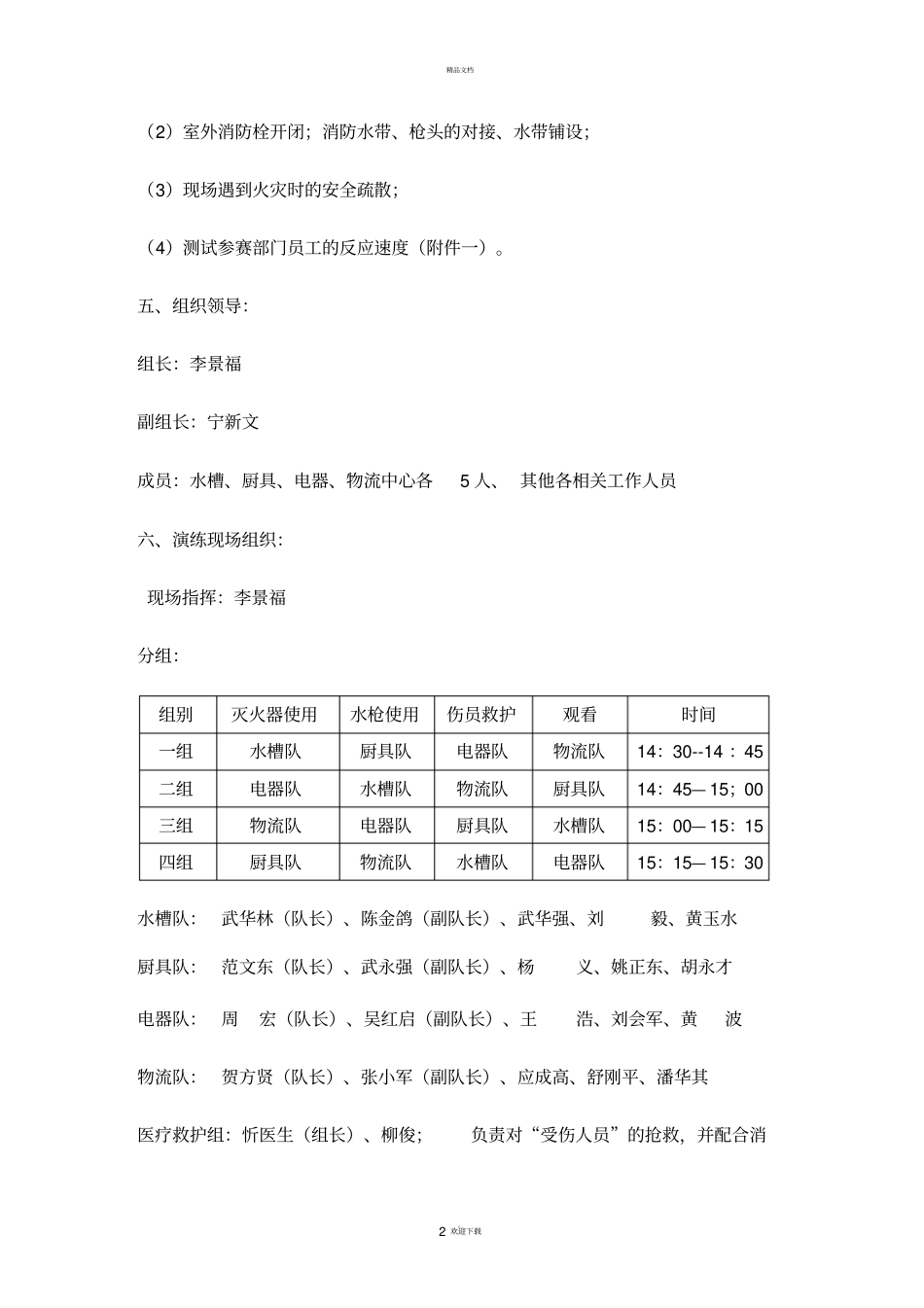 某大型公司消防演练方案优秀方案_第2页