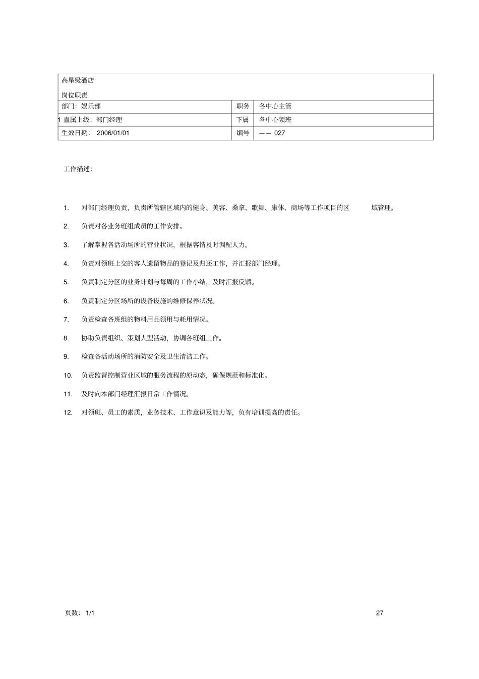 某娱乐部各个岗位职责_第2页