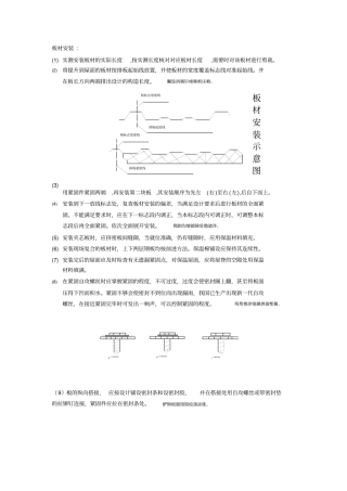 某工业厂房围护结构安装实施方案彩板