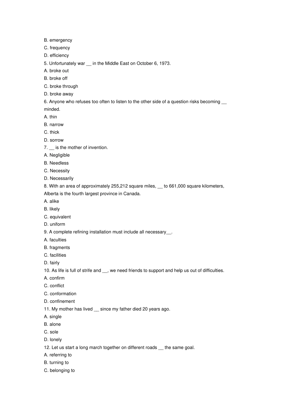 某年职称英语水平考试真题_第2页