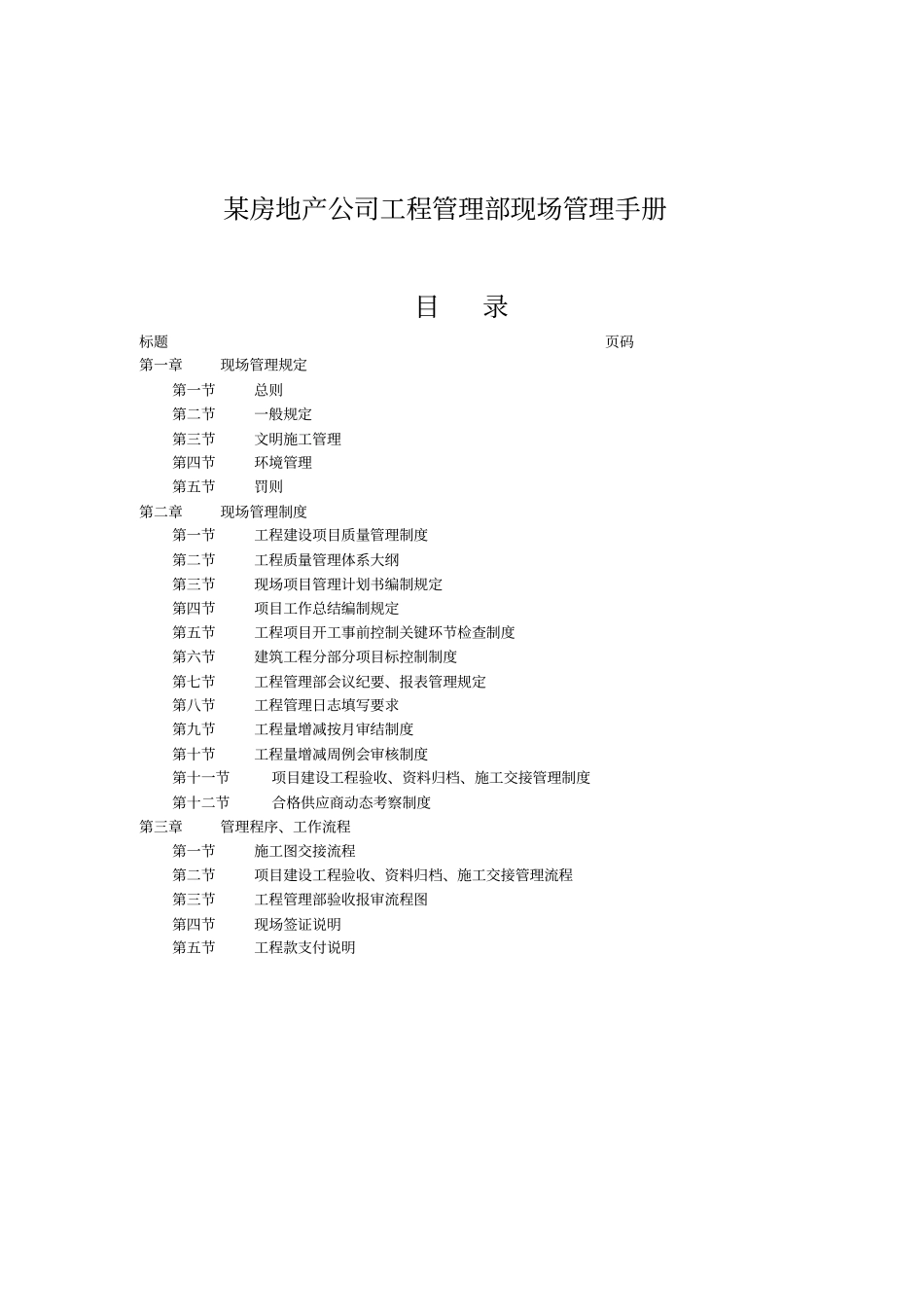 某房地产公司工程管理部现场管理手册_第1页