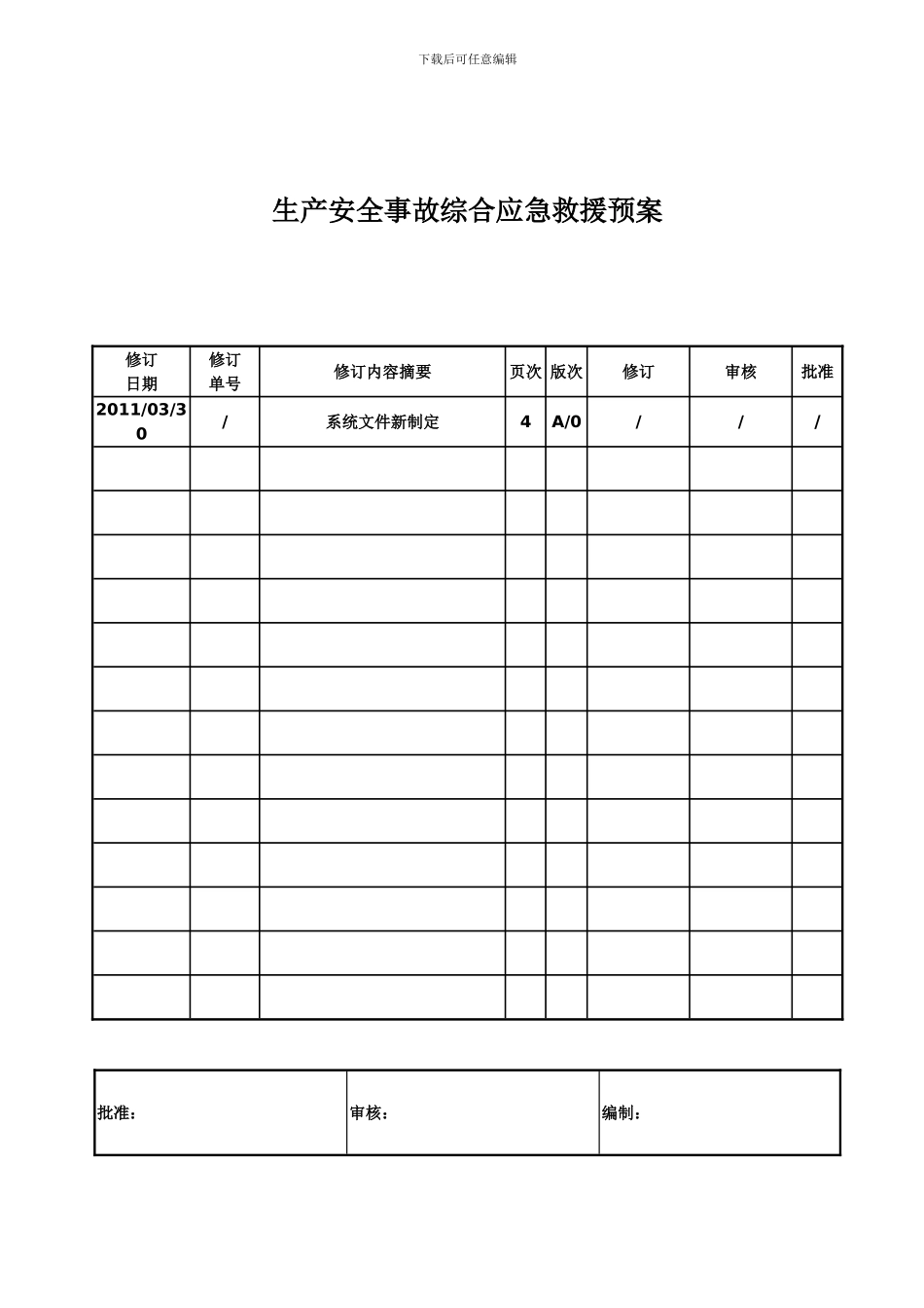 港口施工安全事故综合应急救援预案[1]_第1页