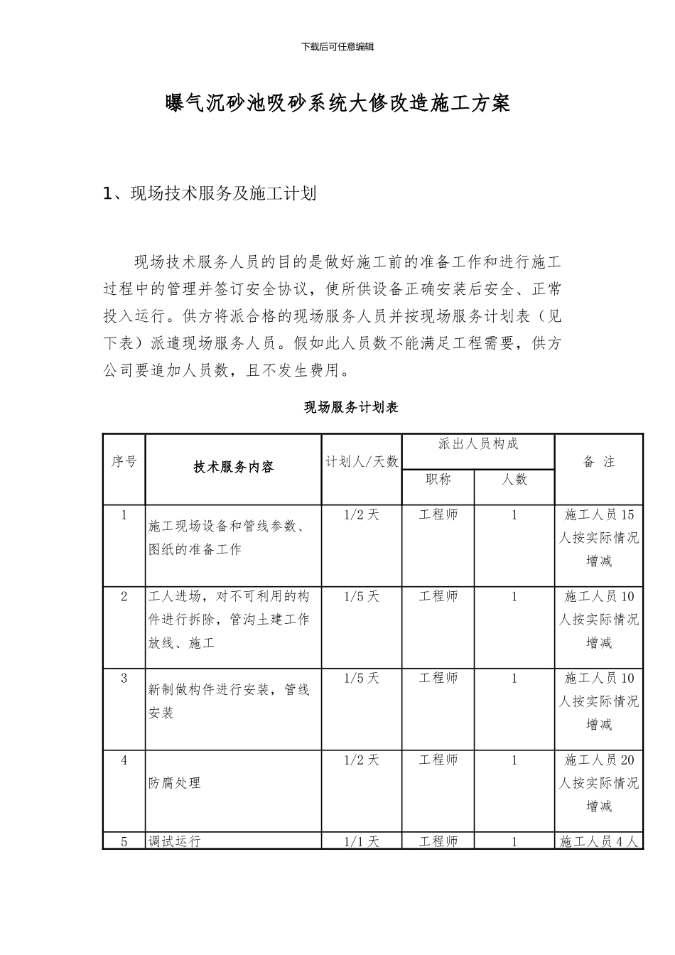 潍坊中泰环保施工方案_第1页