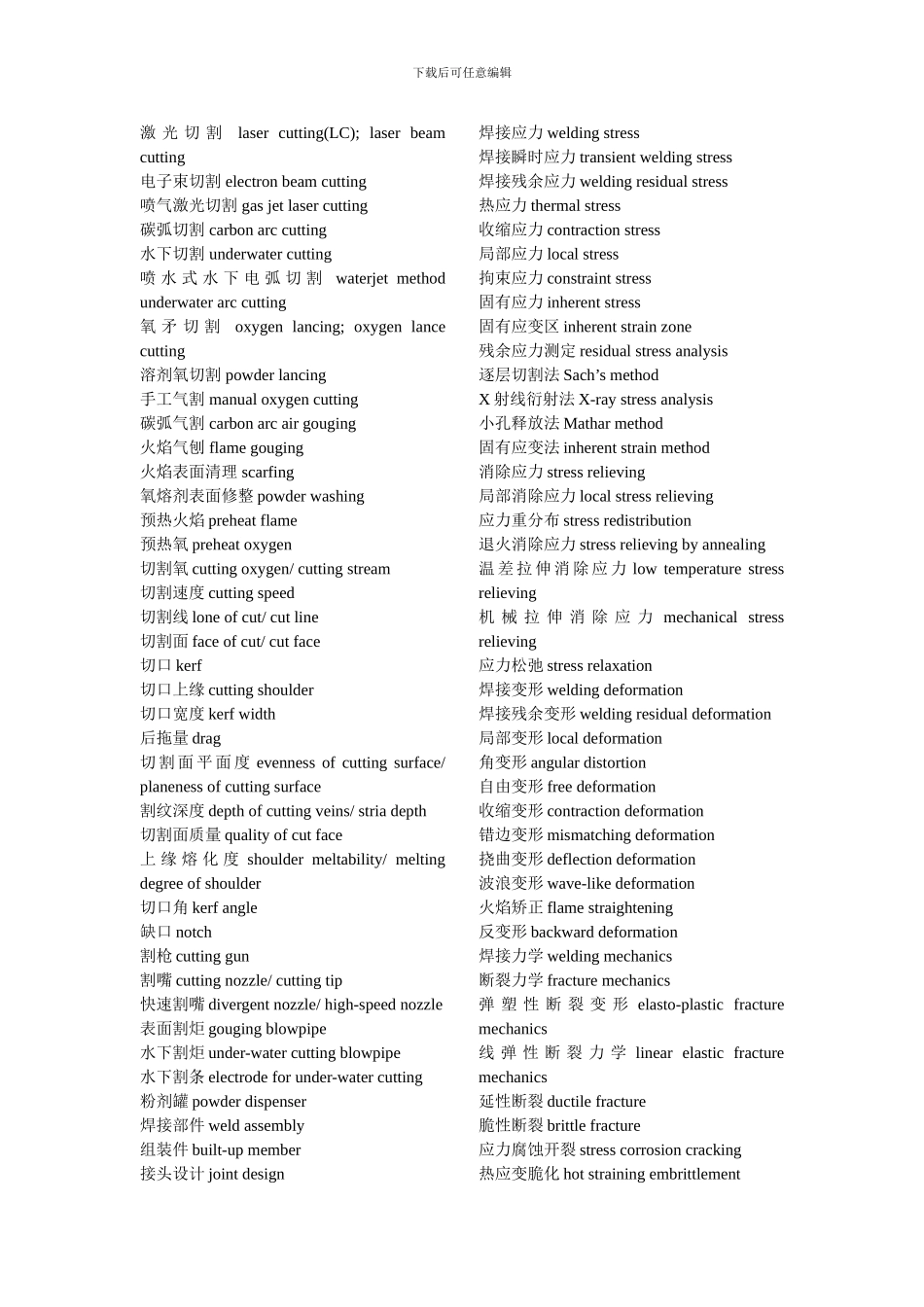 焊接技术与工程专业英语_第1页