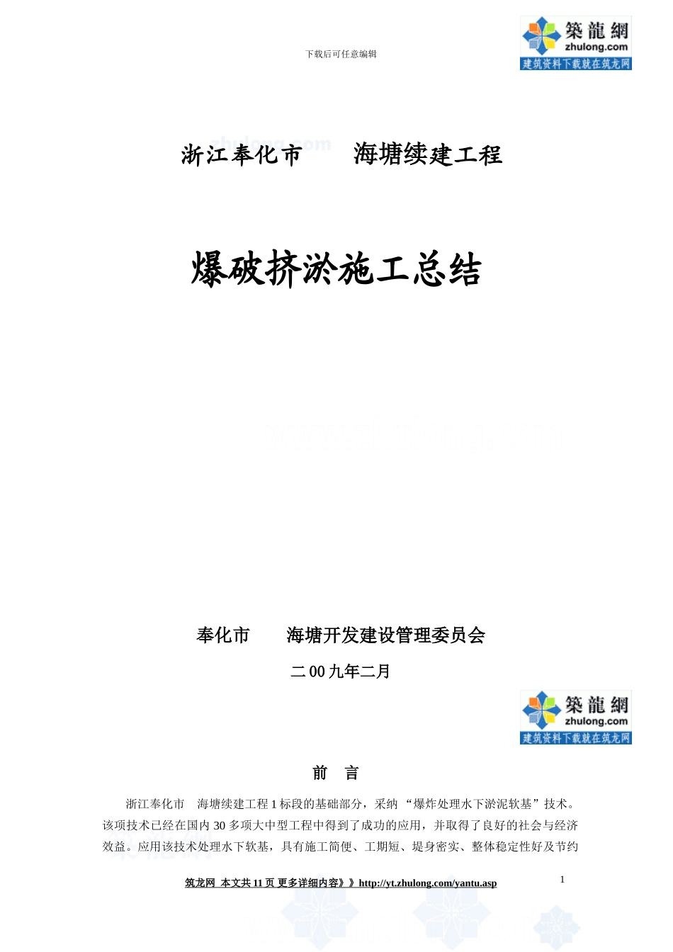 爆破挤淤施工总结_第1页