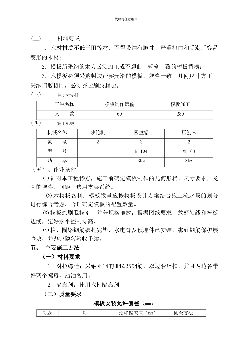 独立柱模板工程施工方案_第2页