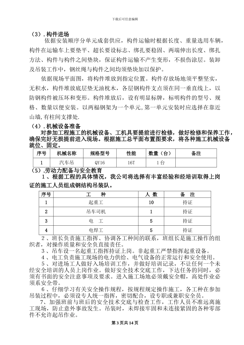 现场安全施工吊装方案_第3页