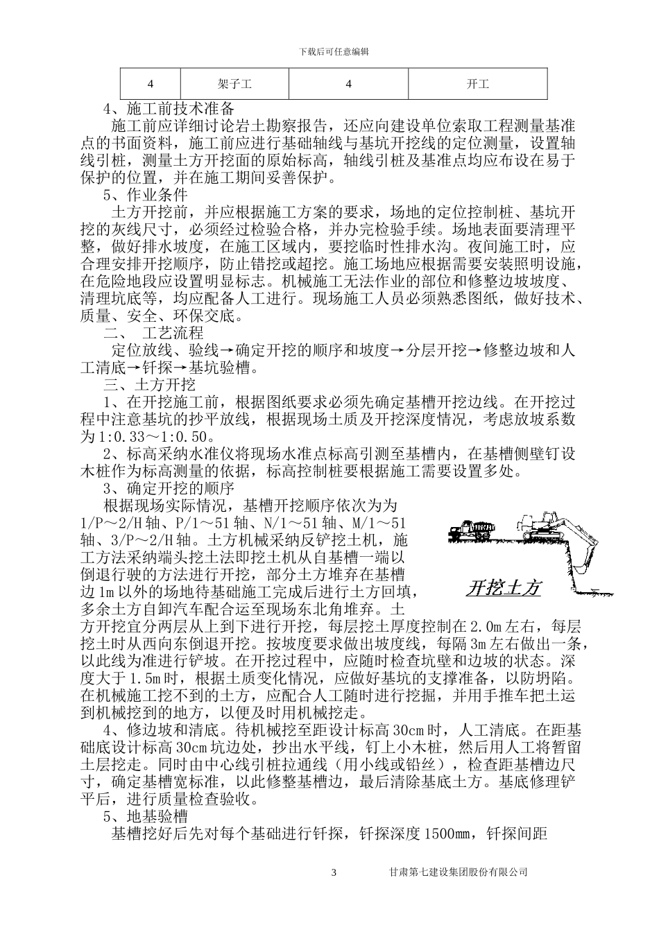 甘肃建投工业产业基地钢结构生产厂房基础施工方案_第3页