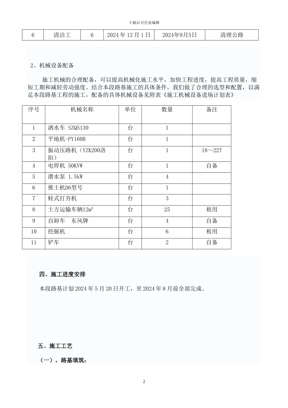田东县广场路路基土方工程施工方案_第2页