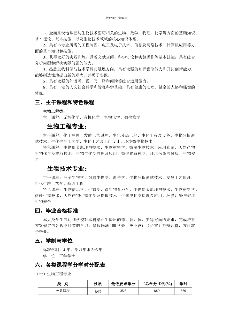 生物工程类本科生培养方案_第3页