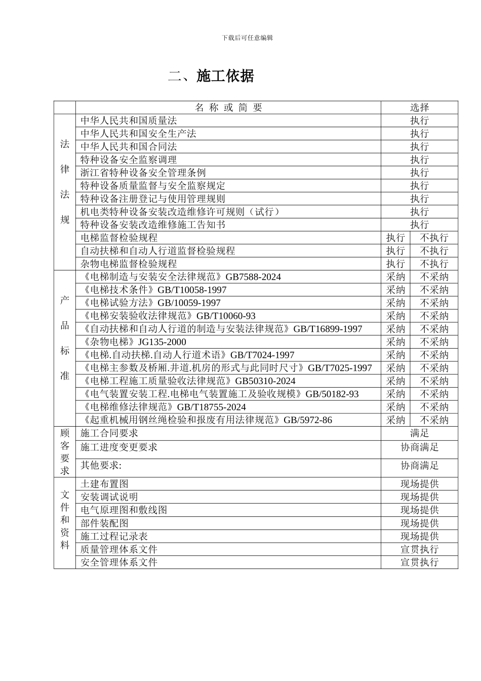 电梯施工方案空白_第3页