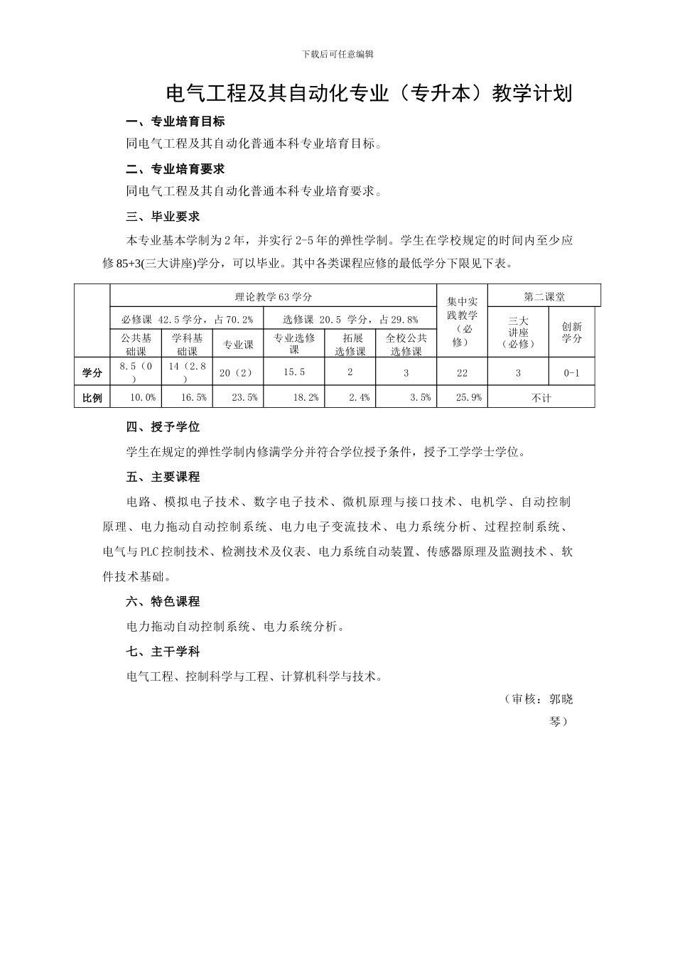 电气工程及其自动化s专业培养方案_第1页