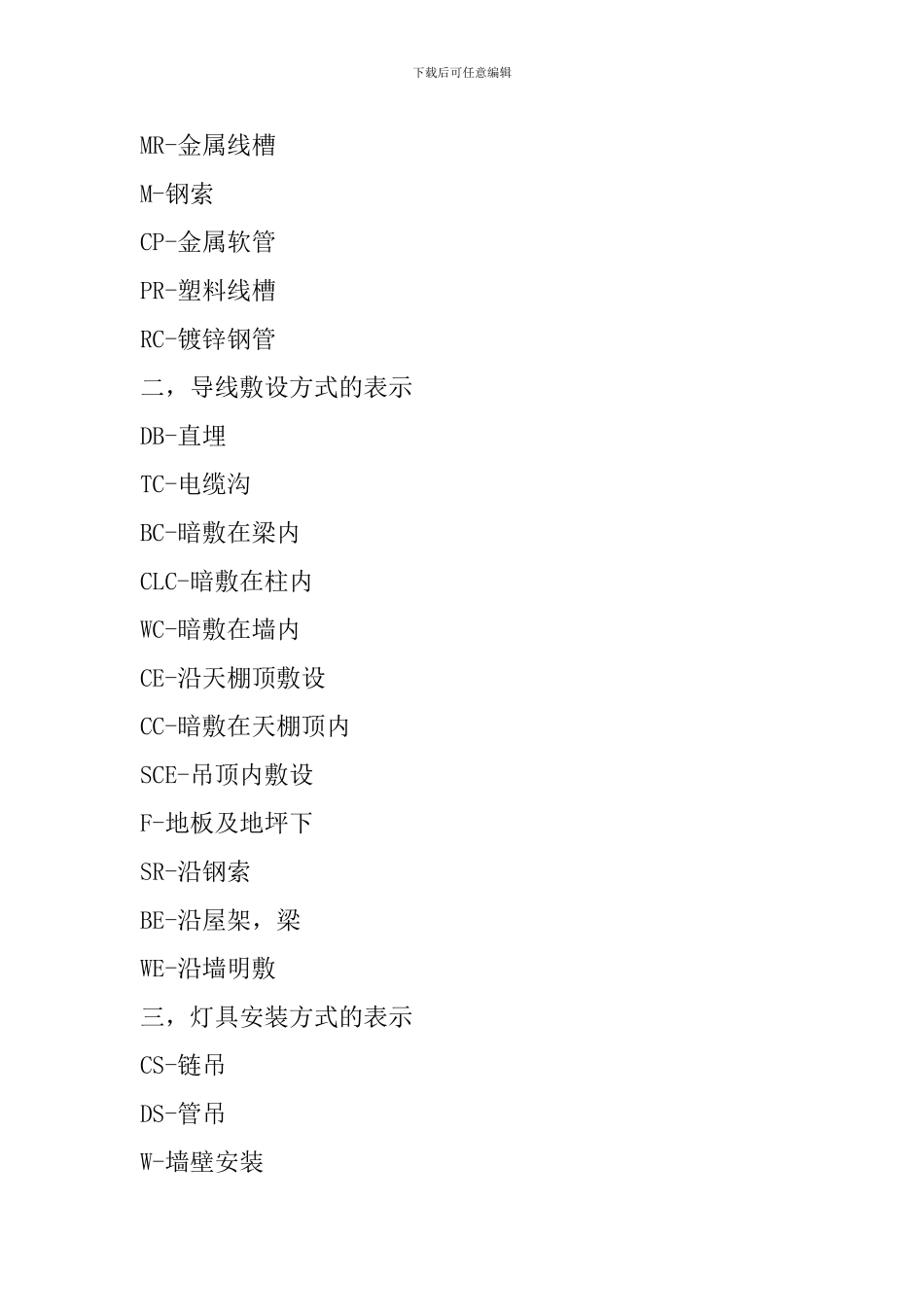 电气设计施工图中常用线路敷设方式_第2页