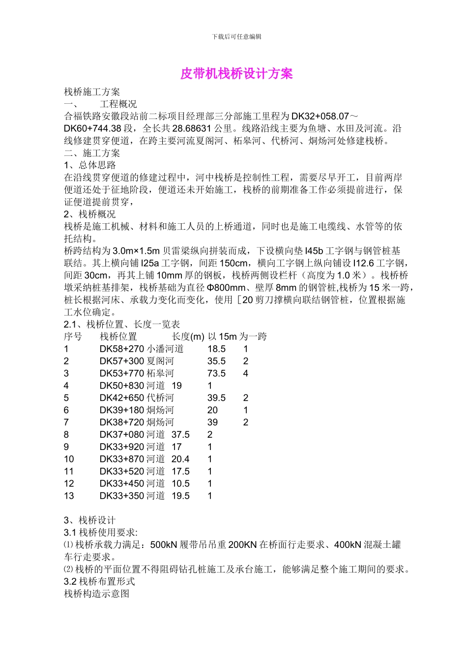 皮带机栈桥图纸_第1页