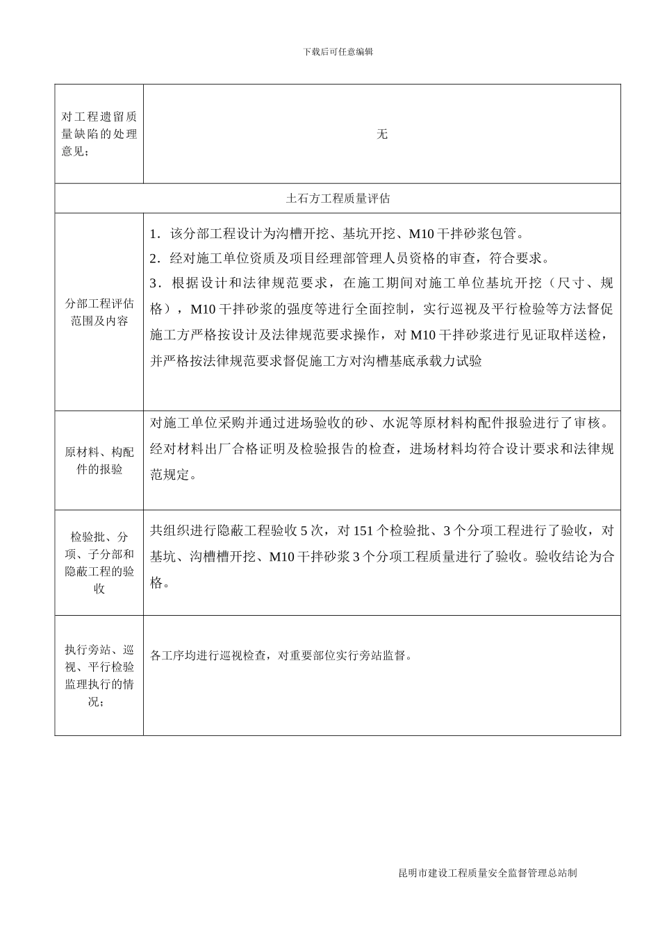 监理单位质量评估报告_第2页